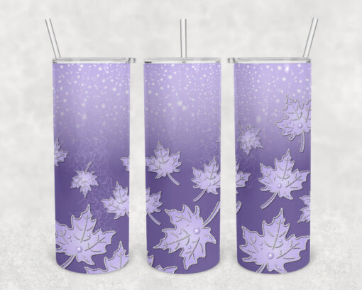 Purple Leaf Tumbler