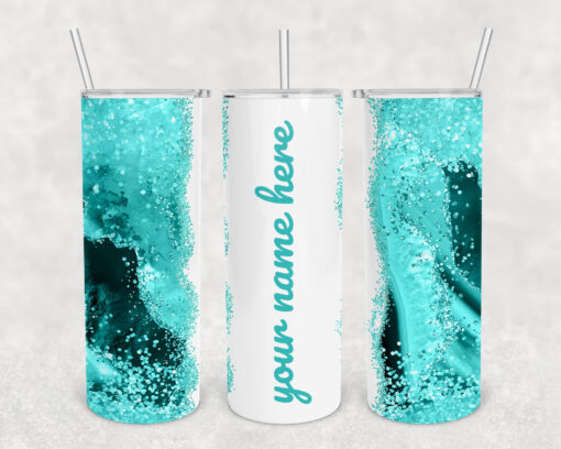Personalized Teal Named Tumbler