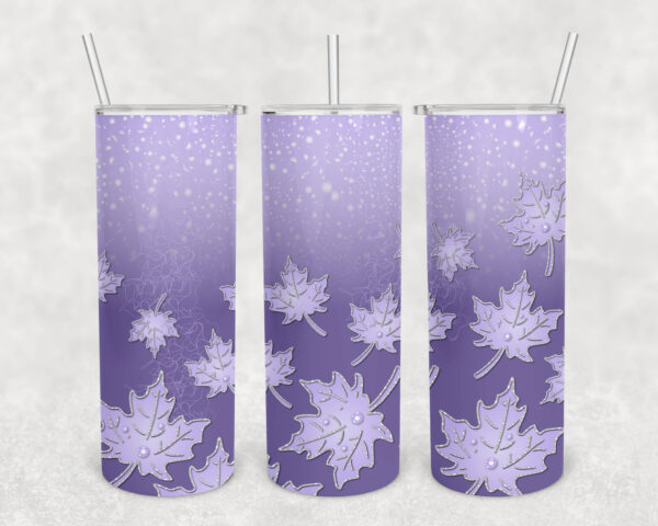 Purple Leaf Tumbler