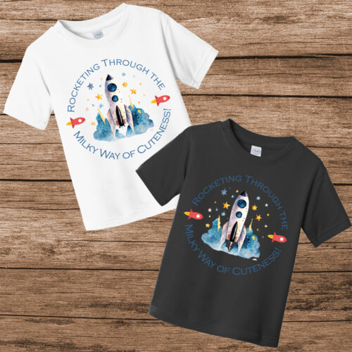 “Rocketing Through The Milky Way of Cuteness” Toddler T-Shirt