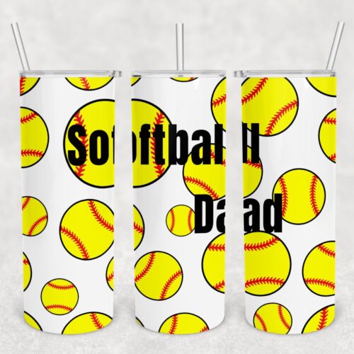 Softball Dad Tumbler – 20oz